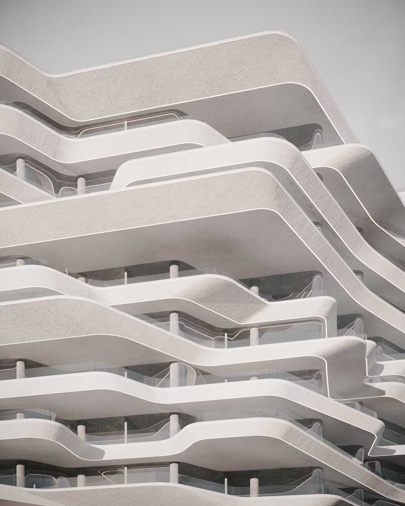 picture no. 12 of Fluid Beach Tower project, designed by Mohammad Reza Kohzadi