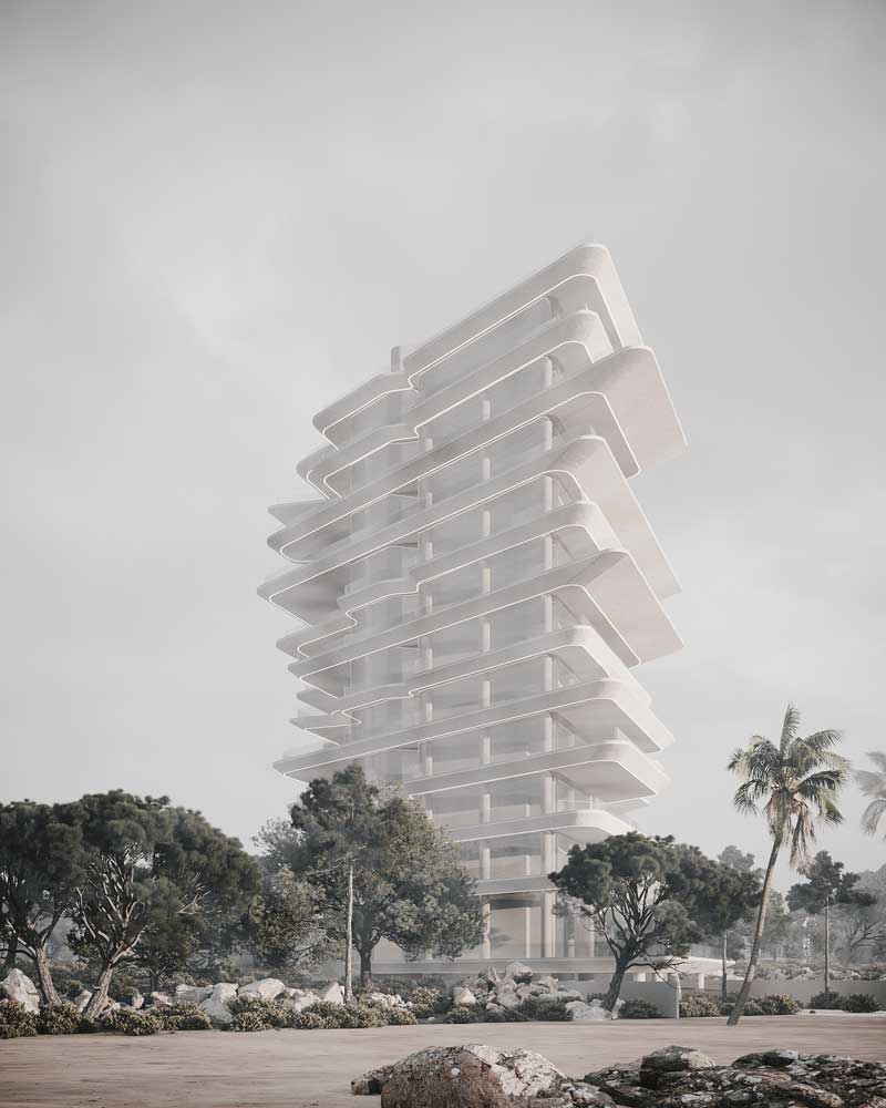 picture no. 14 of Fluid Beach Tower project, designed by Mohammad Reza Kohzadi