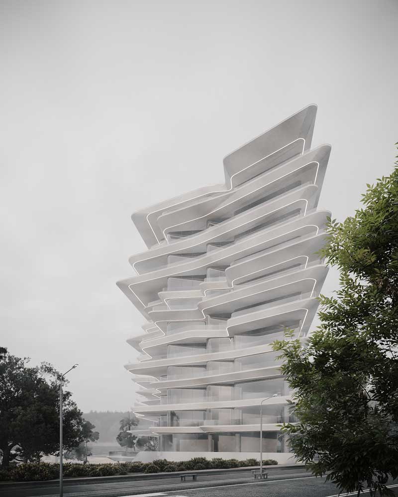 picture no. 15 of Fluid Beach Tower project, designed by Mohammad Reza Kohzadi