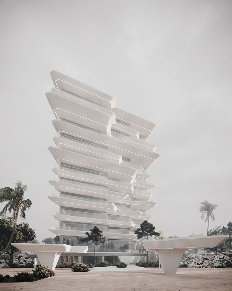 picture no. 21 of Fluid Beach Tower project, designed by Mohammad Reza Kohzadi