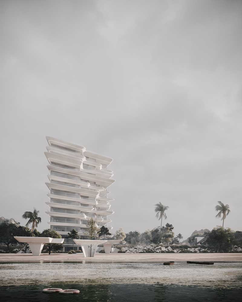 picture no. 8 of Fluid Beach Tower project, designed by Mohammad Reza Kohzadi