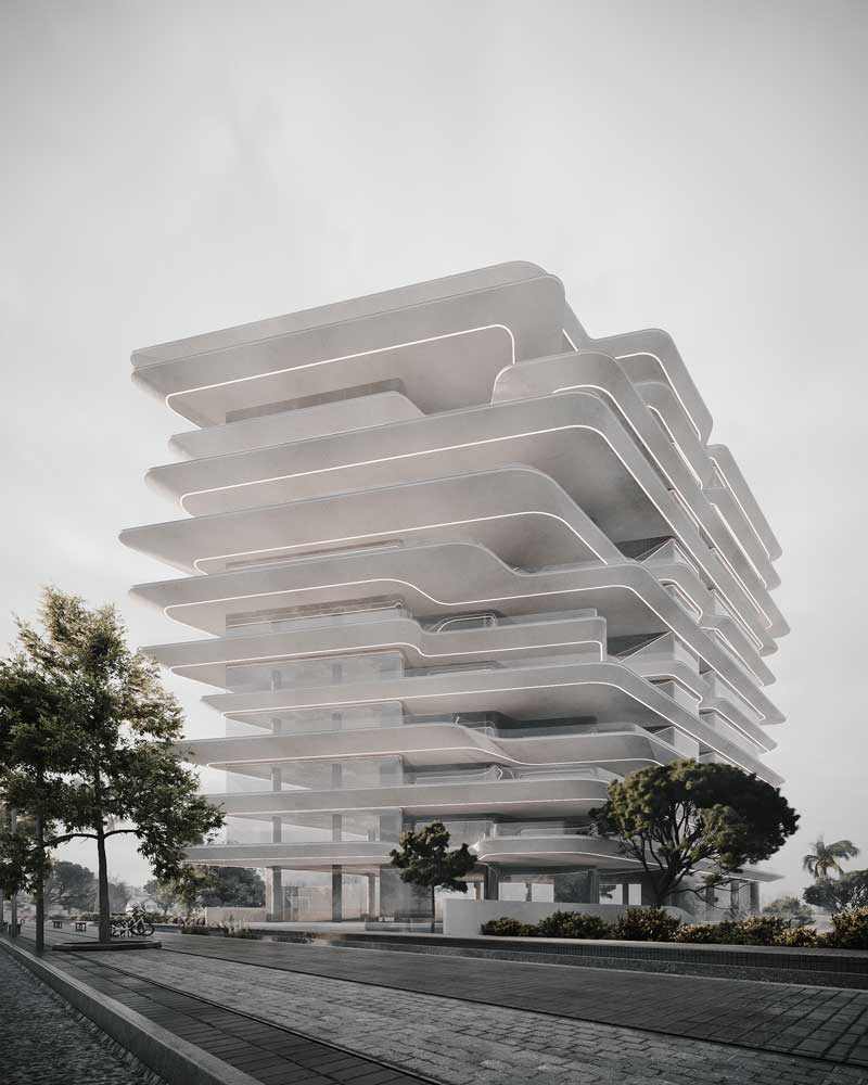 picture no. 9 of Fluid Beach Tower project, designed by Mohammad Reza Kohzadi